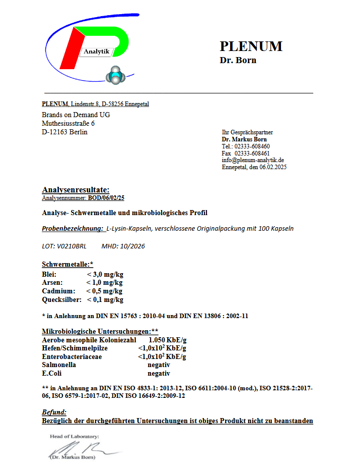 L-Lysin Kapseln