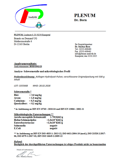 Kollagen Hydrolysat Pulver - 500g